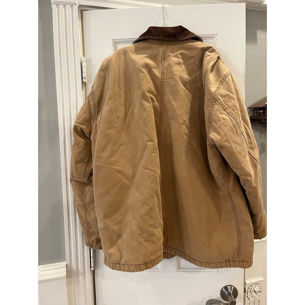 Vtg Dickies Barn Chore Jacket Blanket Lined Men XL Canvas Duck Tan Streetwear - Picture 3 of 15